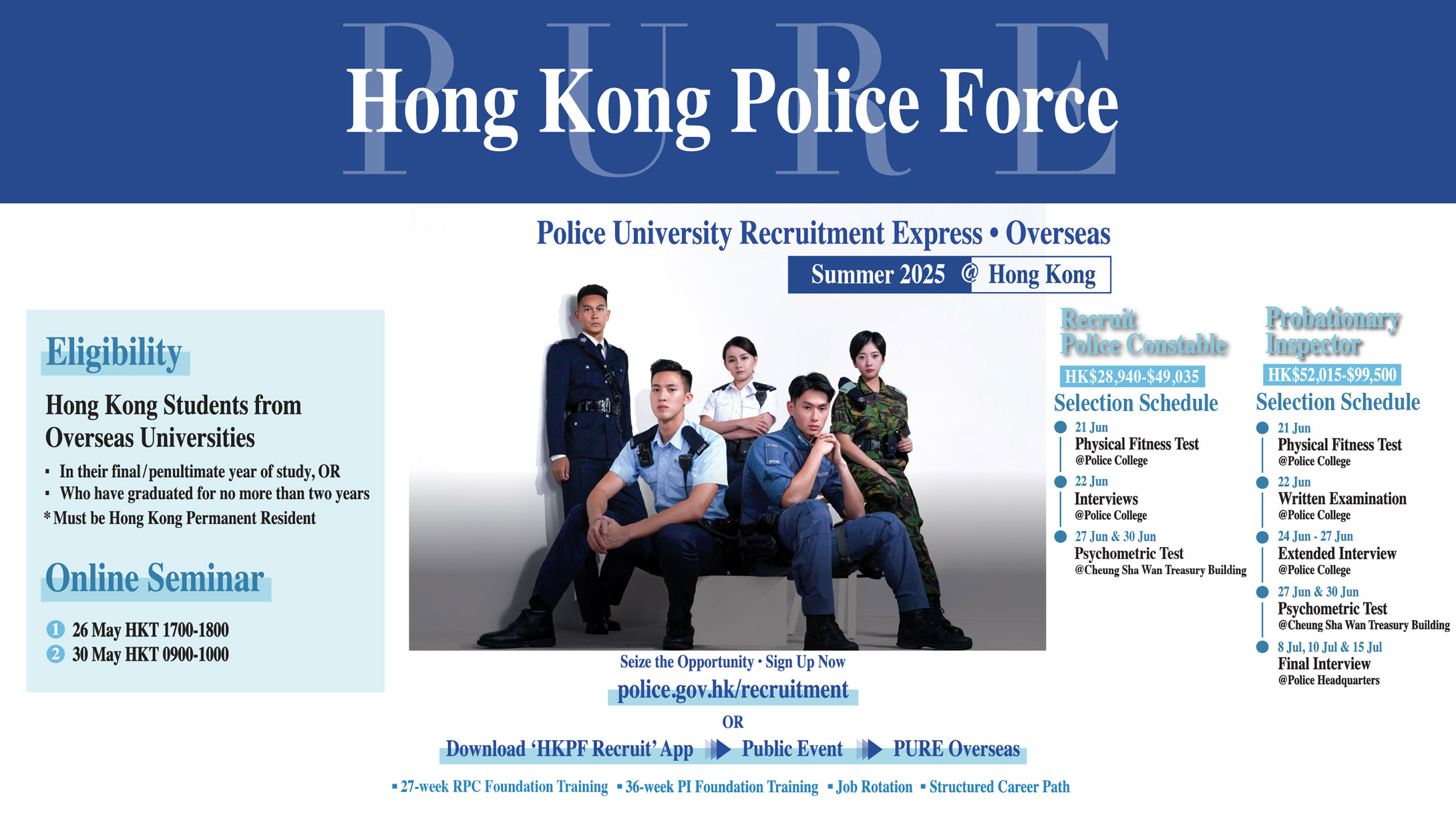 Police University Recruitment Express – Overseas